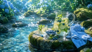 林间溪流柠檬水