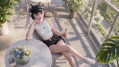 悠闲咖啡时光露娜