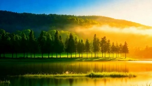 护眼绿景