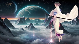 唯美美少女三体智子和服剑客