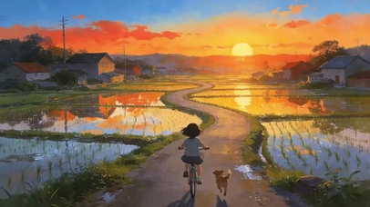 乡村 黄昏 童忆旧事