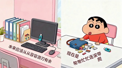 打工人蜡笔小新没出息