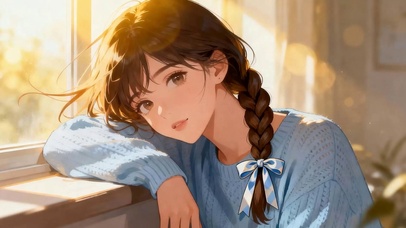 躺在窗户女孩