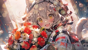 捧花小女孩
