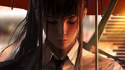 雨中少女