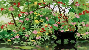 花间小黑猫