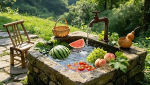 夏日水槽冰果