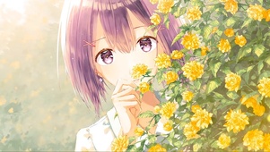 花丛中女孩