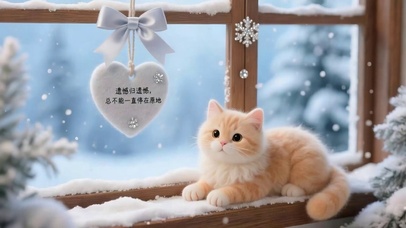 窗外雪景