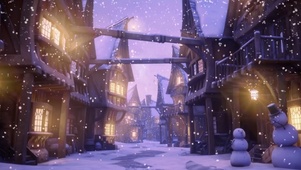 街道雪景