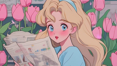 甜美郁金香女孩