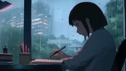 雨天学习