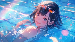 水中可爱少女