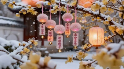 雪中的祝福