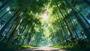 小清新竹林婆娑