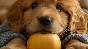 萌宠可爱狗带鱼屏