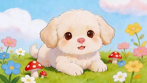 小狗的春日野餐