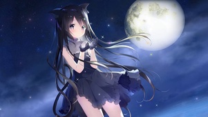 星空下女孩