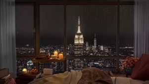 纽约雨夜卧室