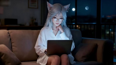 工作的女孩