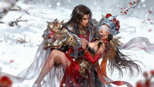 项羽虞姬雪地