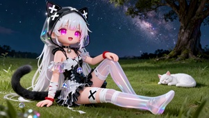 动漫猫耳少女的星尘草地之约