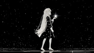 黑白色持星旅行者