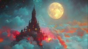 唯美梦幻云上月光古堡