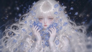 勿忘我银白少女
