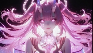 可爱莲花少女高清4k
