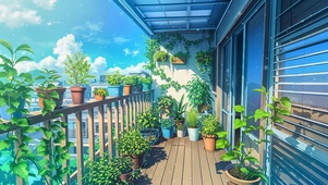 夏日阳台