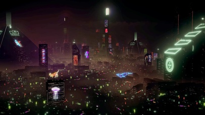 未来科幻夜之城