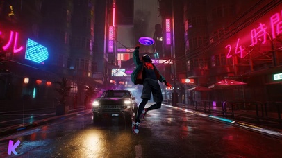 蜘蛛侠赛博朋克街道