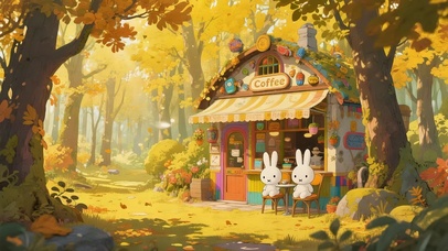 一座别具一格的森林咖啡馆