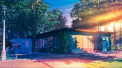 夕阳的小屋