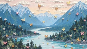 山河蝶影绘