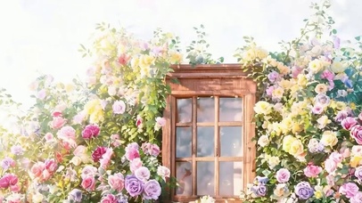 护眼花园带鱼屏