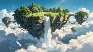 彩虹瀑布浮空岛