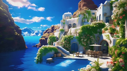 清新护眼海边旅游胜地