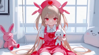 呆萌可爱二次元小美女