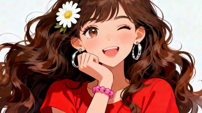 可爱长发女孩