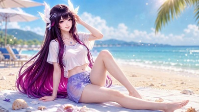 夏日海滩哥伦比娅