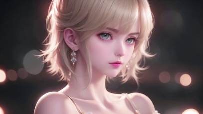 气质性感金发碧眼短发女神