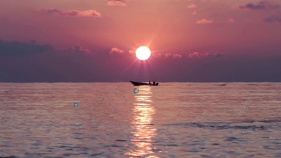 黄昏大海