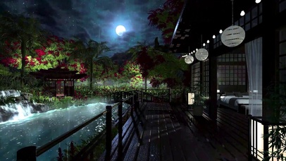 唯美雨中古风庭院