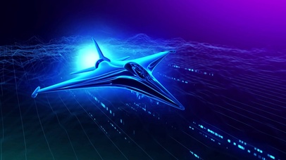 蓝色科技炫酷飞机