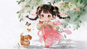 女孩和狗狗