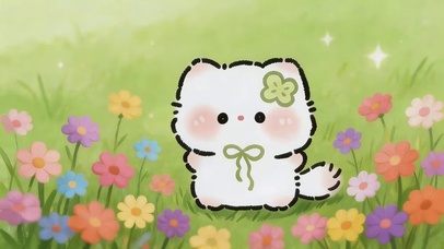 草地上的猫咪