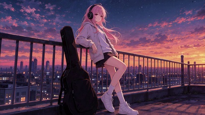天台唯美少女
