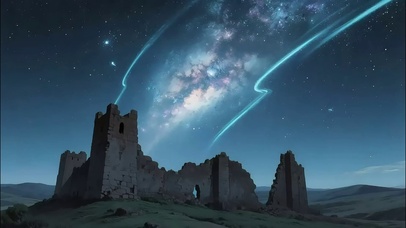 静谧星空草原遗迹